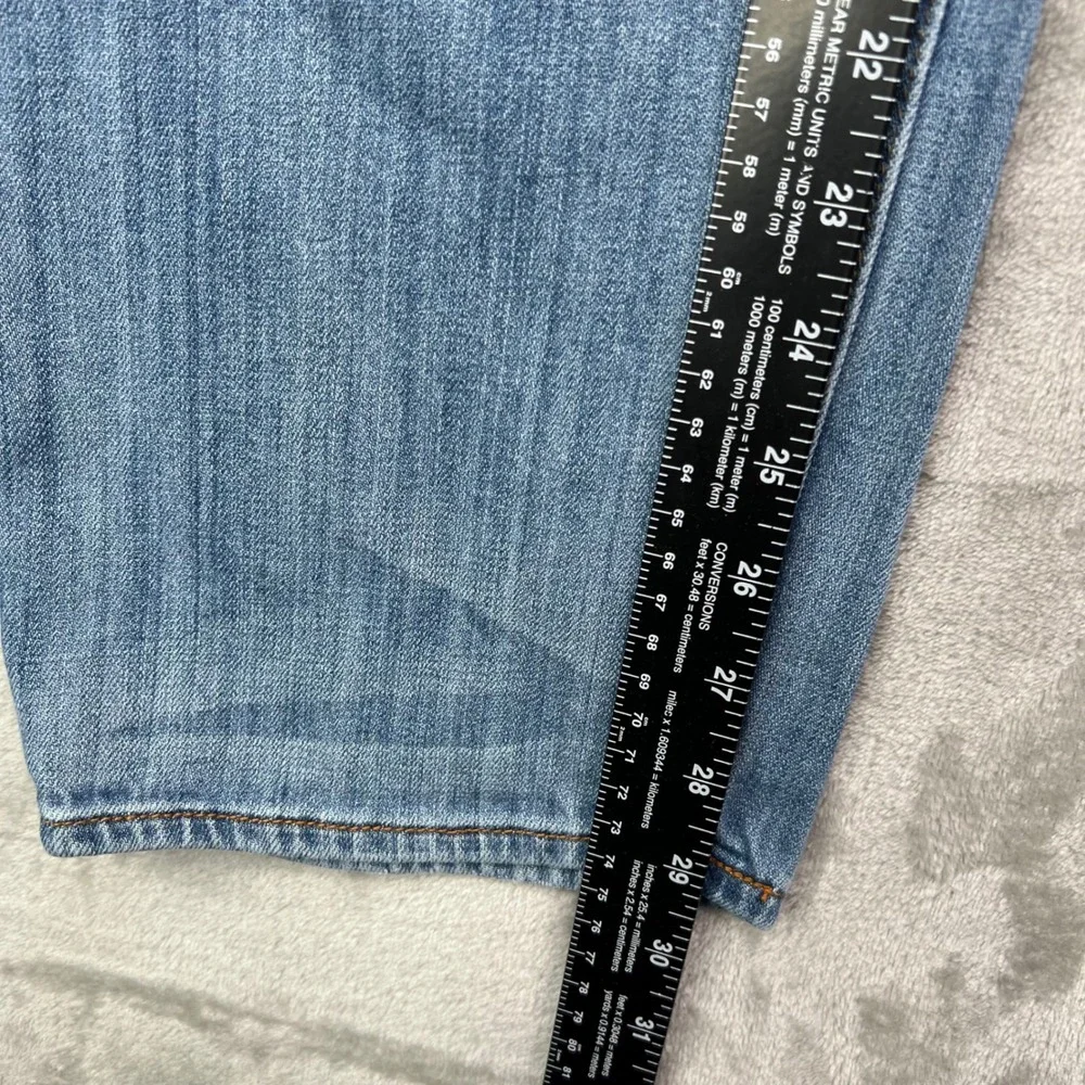 Lucky Brand 121 Heritage Slim Jeans Mens 36x30 Light Wash Blue Distressed Denim‎